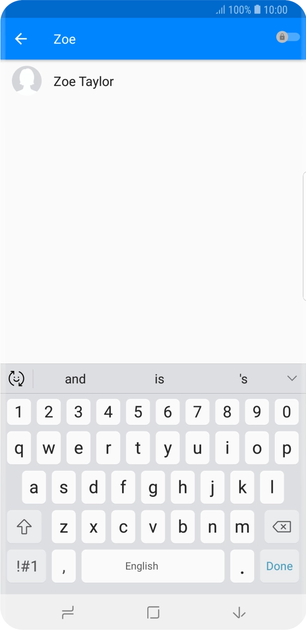 Press the required contact.