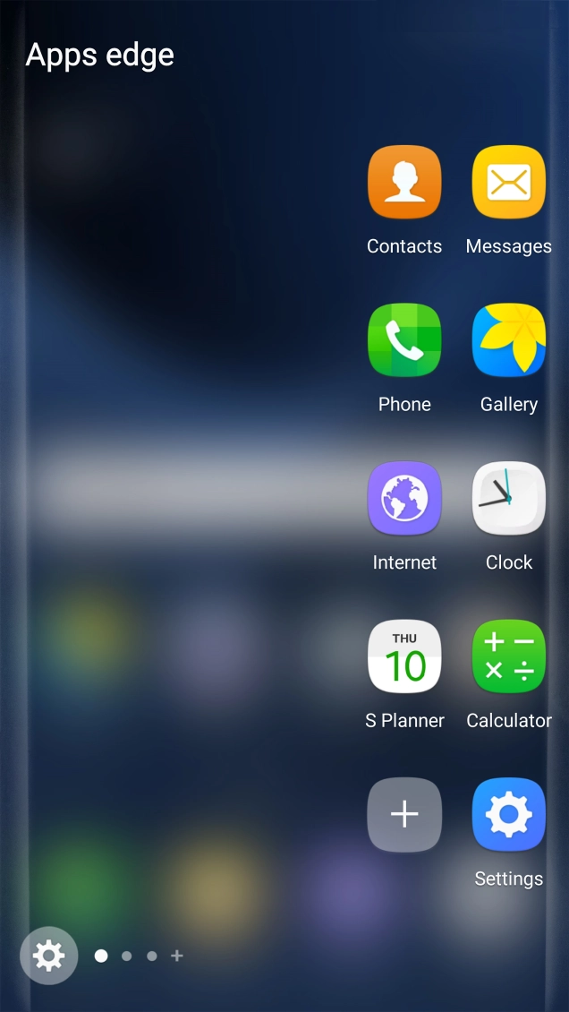 Slide your finger right or left to switch panels.
