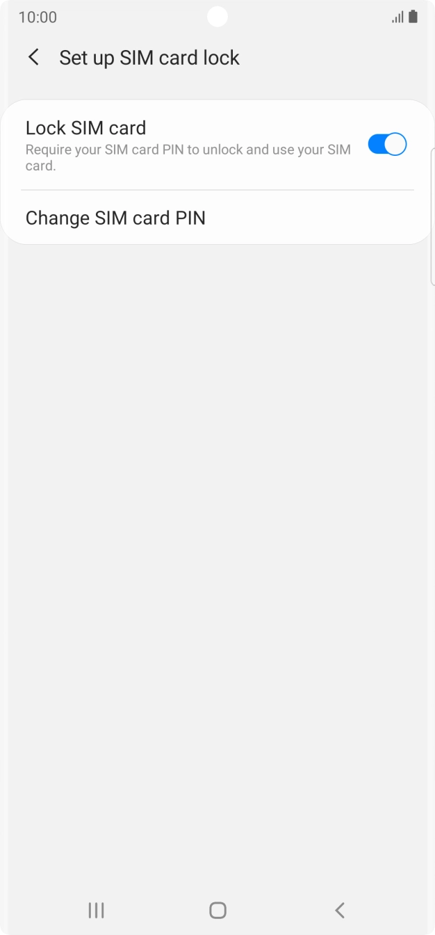 Press Change SIM card PIN.