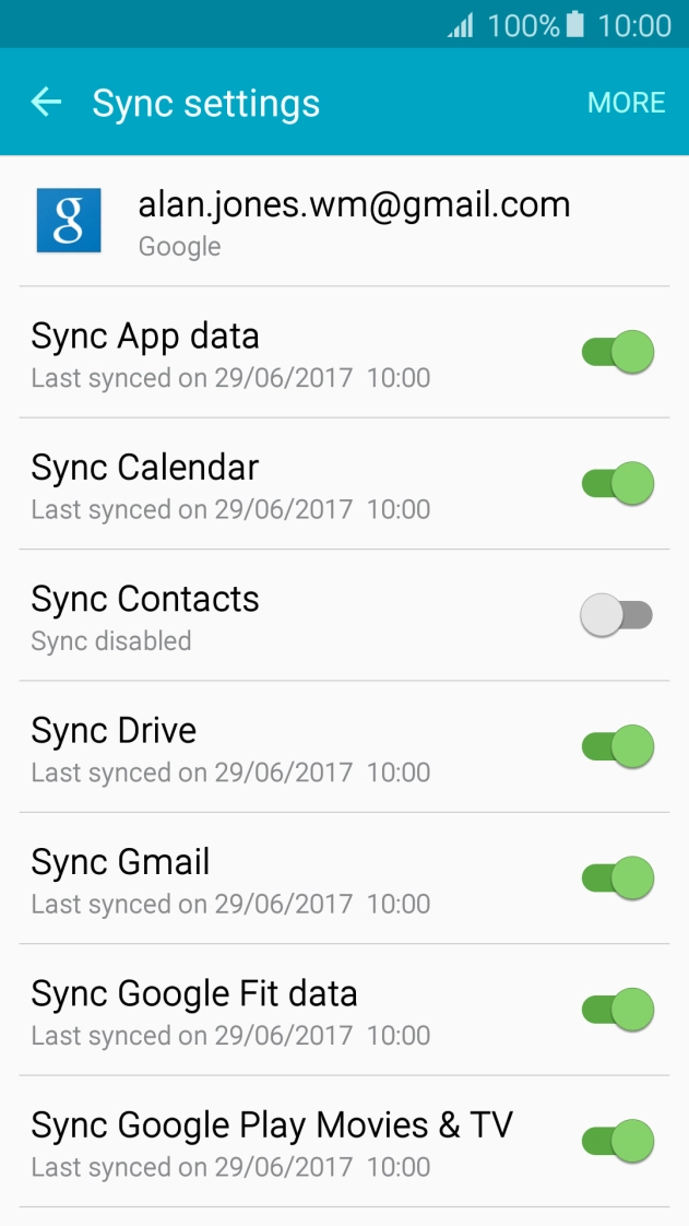 Press the indicator next to 