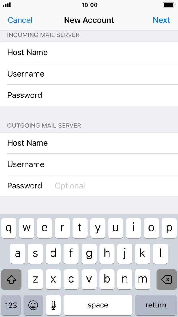 Press Password and key in the password for your Telstra email account.