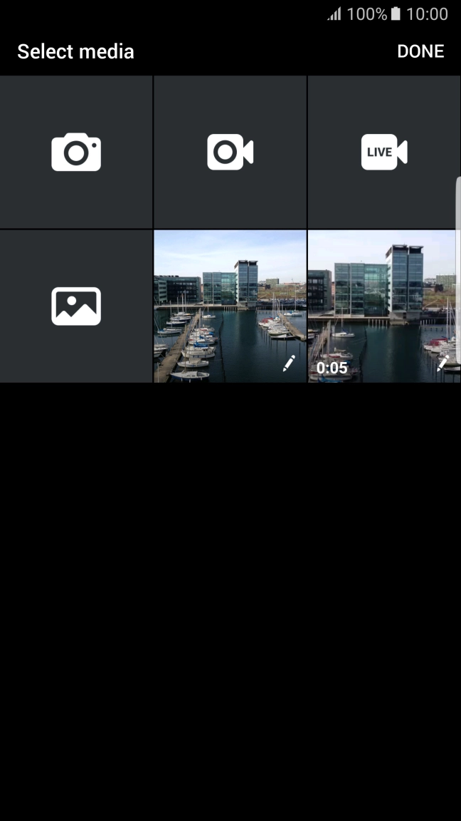 Press the gallery icon.