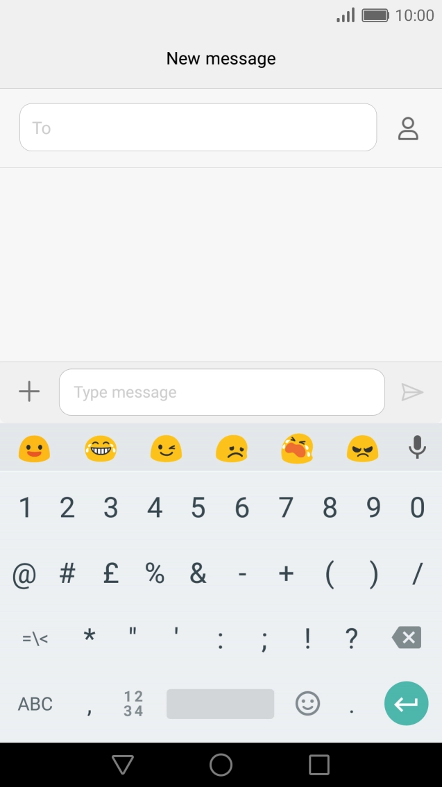 Press the required numbers and symbols.