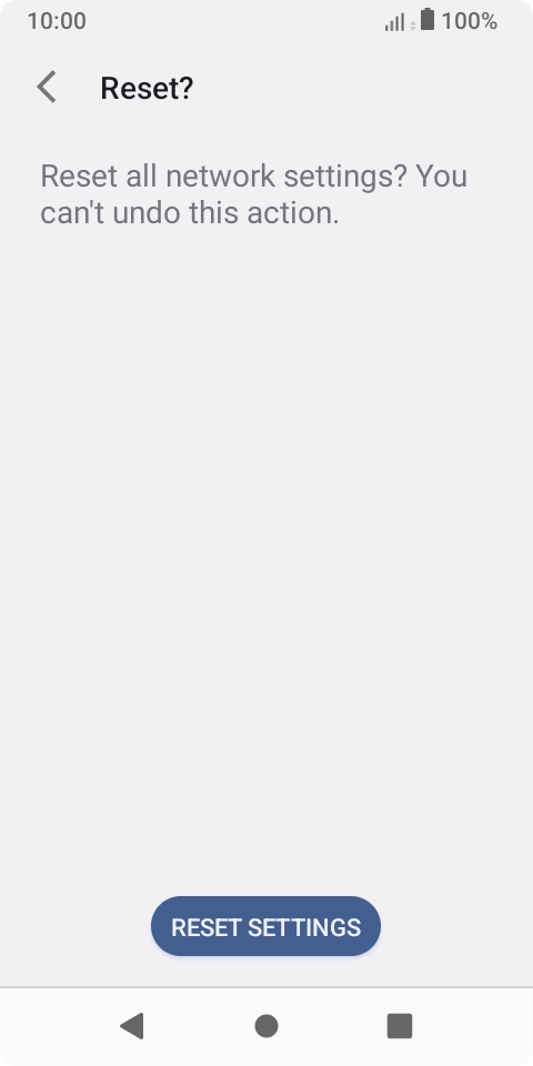 Press RESET SETTINGS.