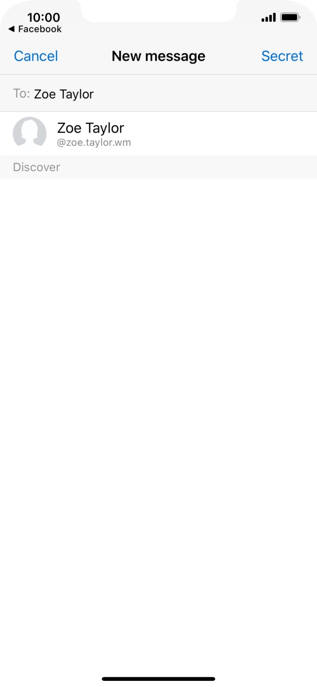 Press the required contact.