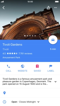 Press the travel information icon.