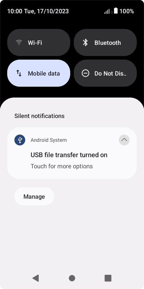 Press Touch for more options.