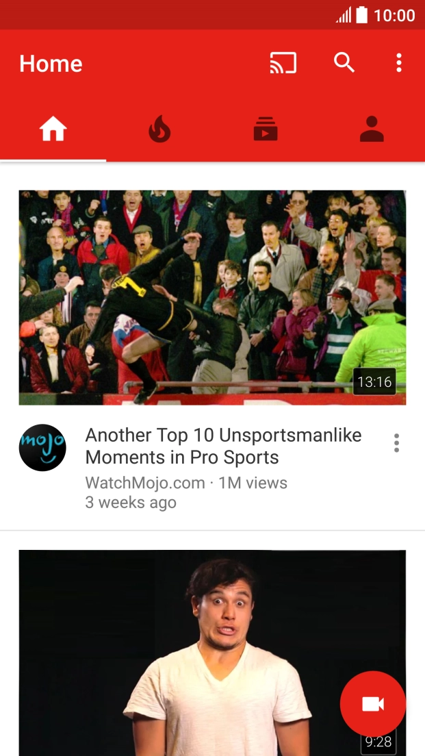 Press the profile icon.