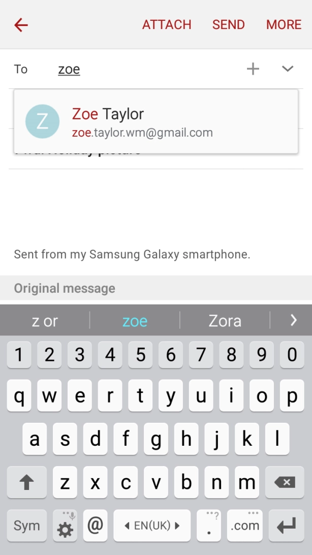 Press the required contact.