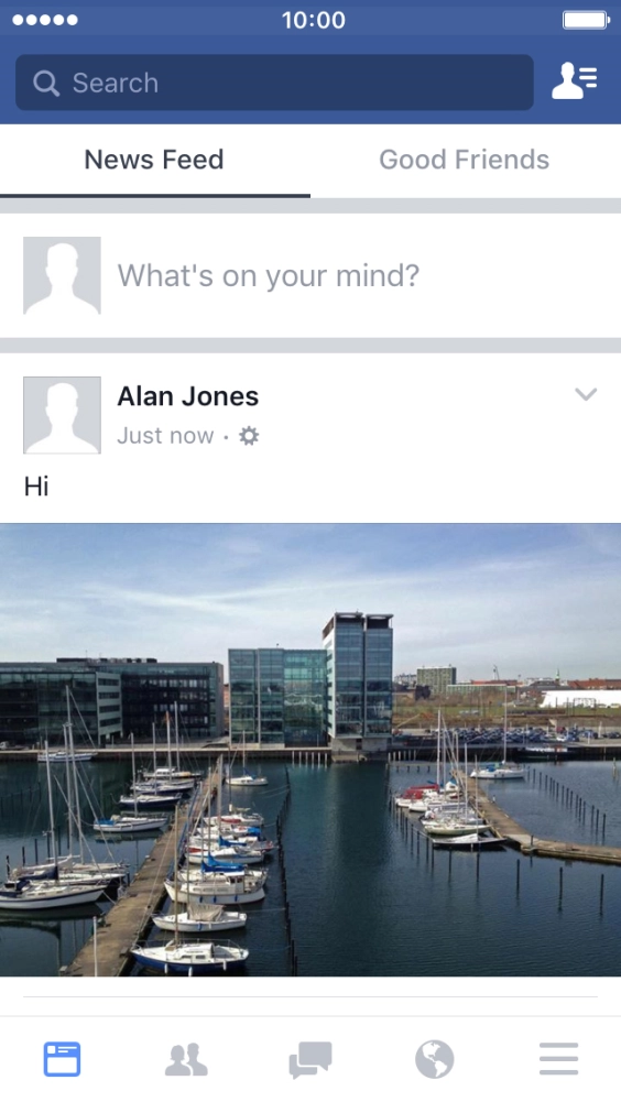 Press the text input field. Press the text input field.