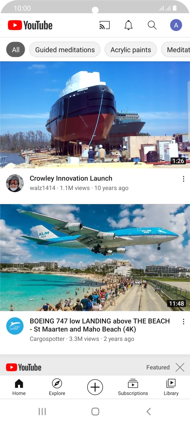 Press the search icon.