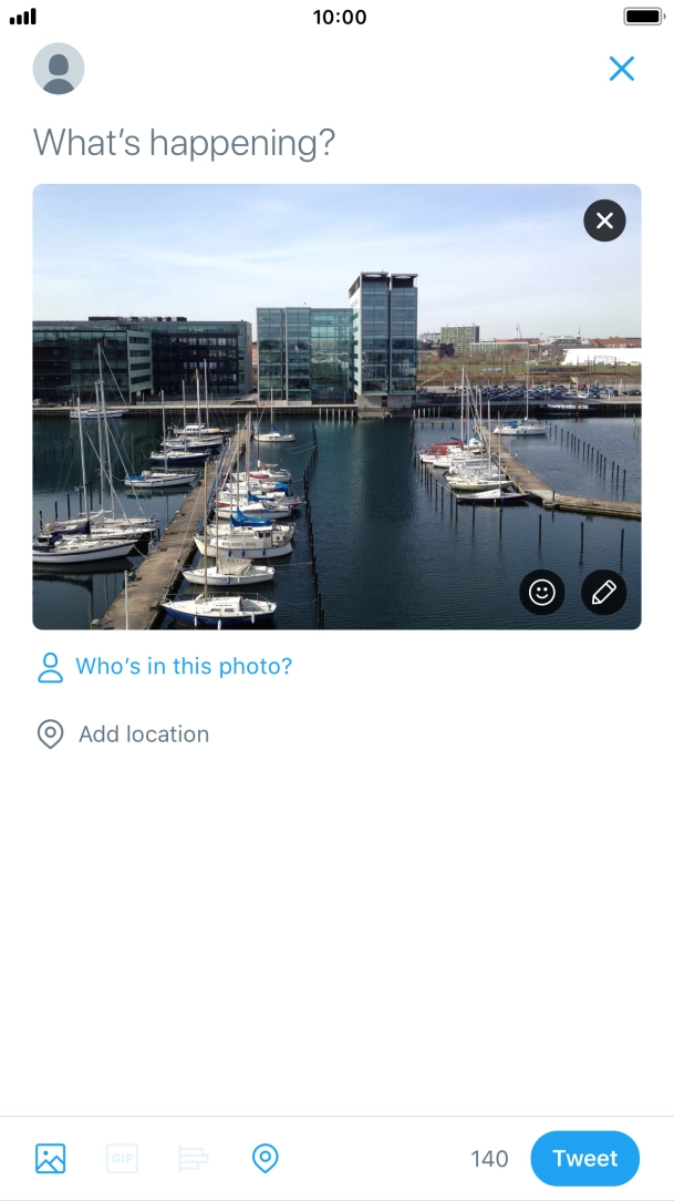 Press the text input field.