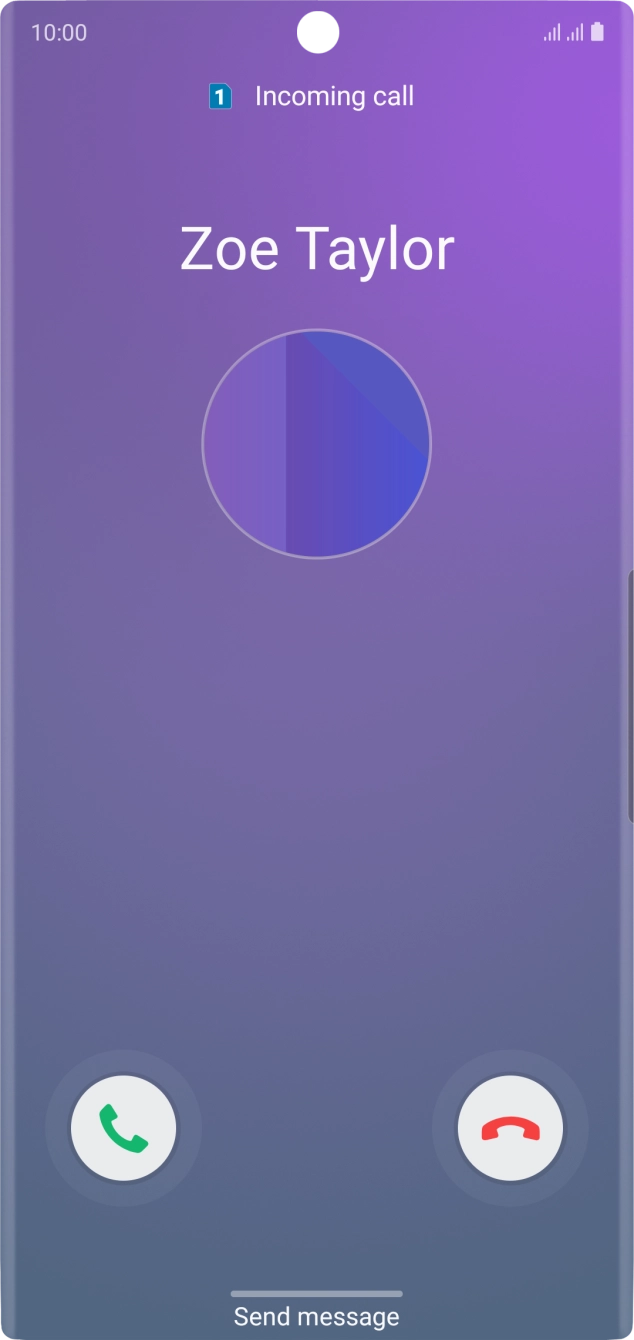 Press and drag the accept call icon right.