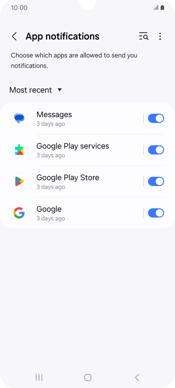 Press the drop down list.