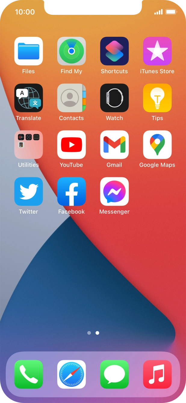 Press and hold the required app.