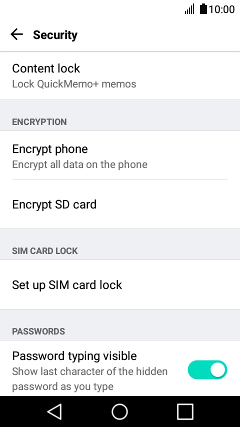 Press Set up SIM card lock.