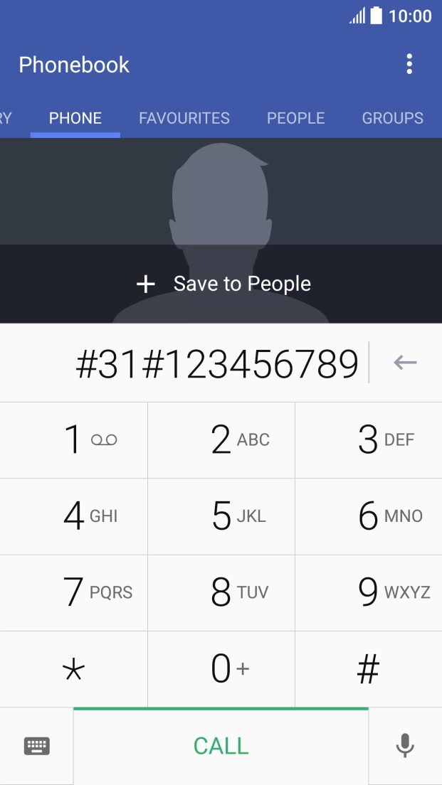 Press CALL. Press CALL.