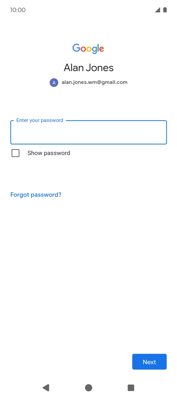 Press the field below 