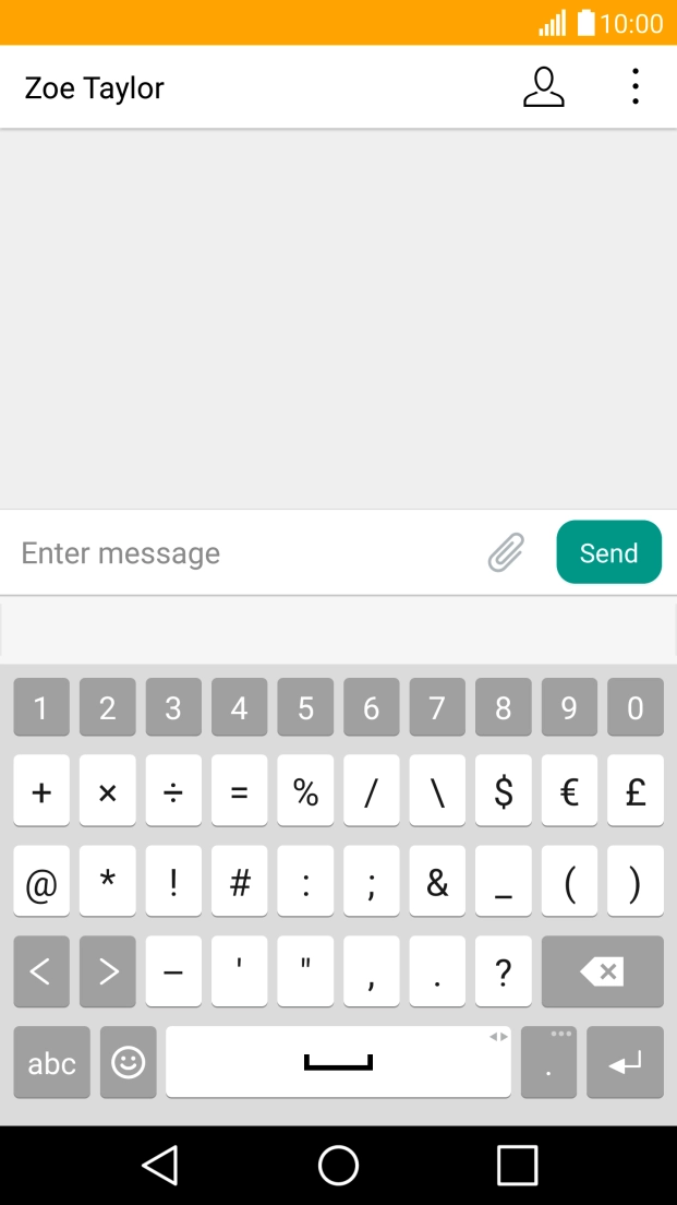 Press the required numbers and symbols.