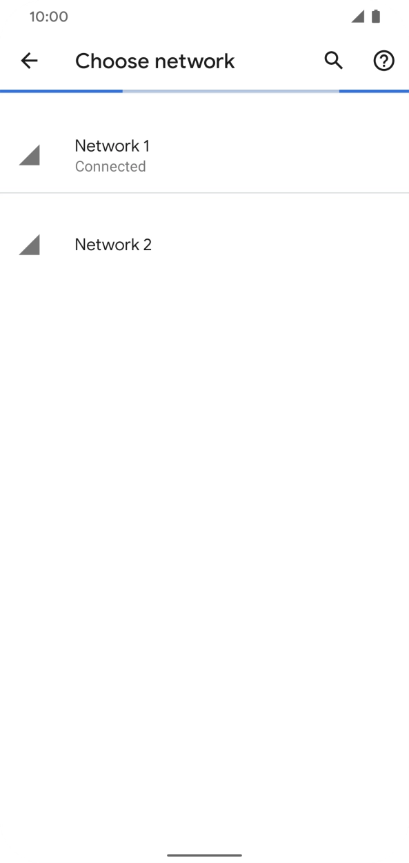 Press the required network. Press the required network.