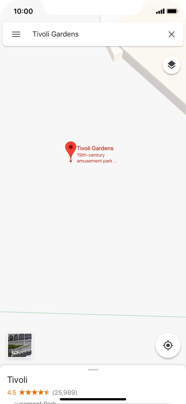 Press the destination at the bottom of the screen.