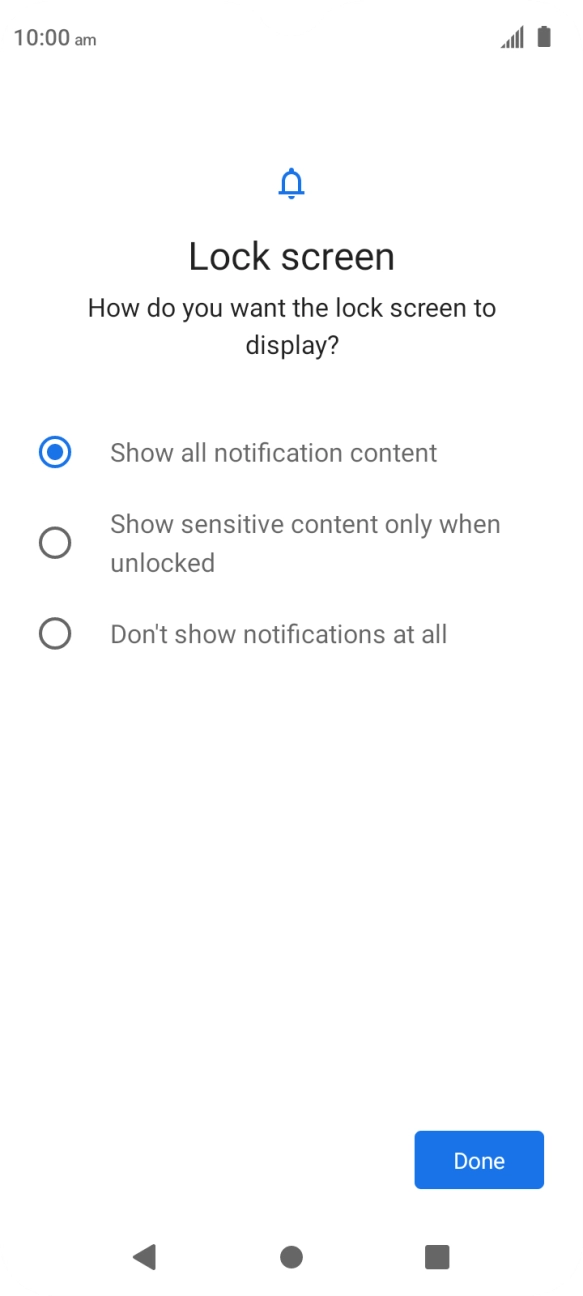 Press the required settings to turn them on or off.