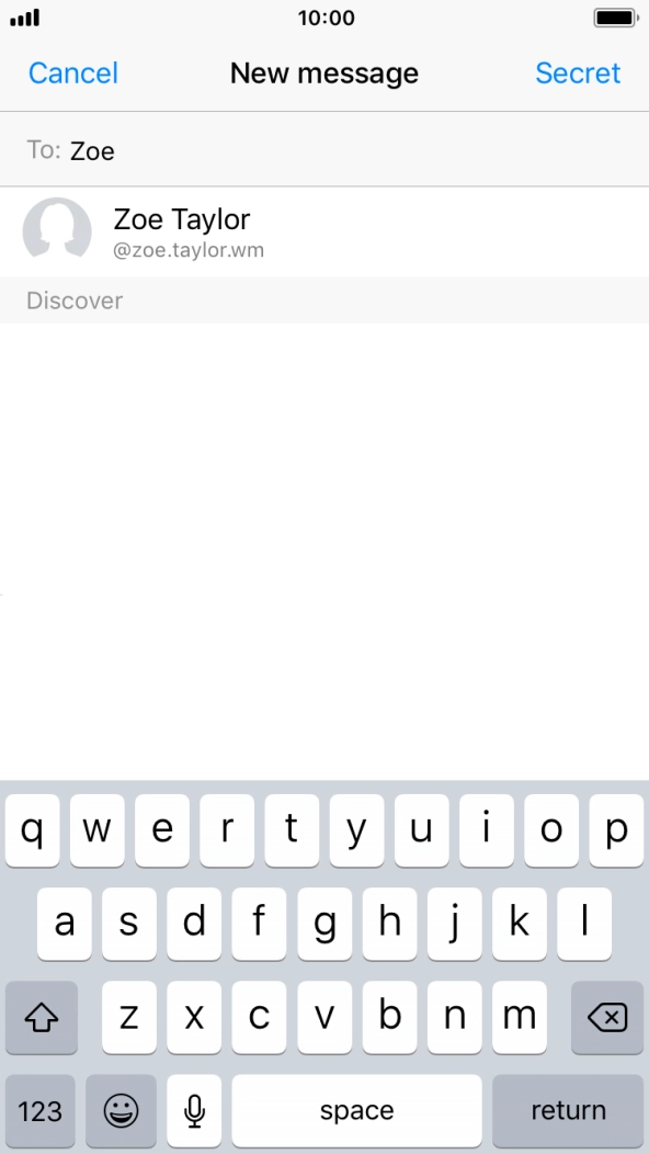 Press the required contact.