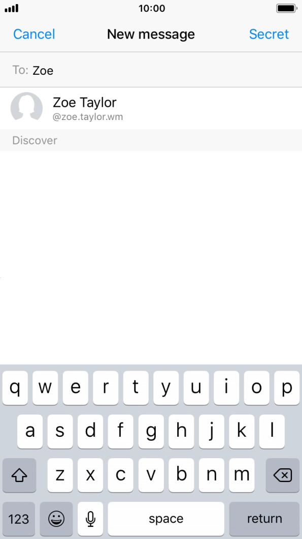 Press the required contact.