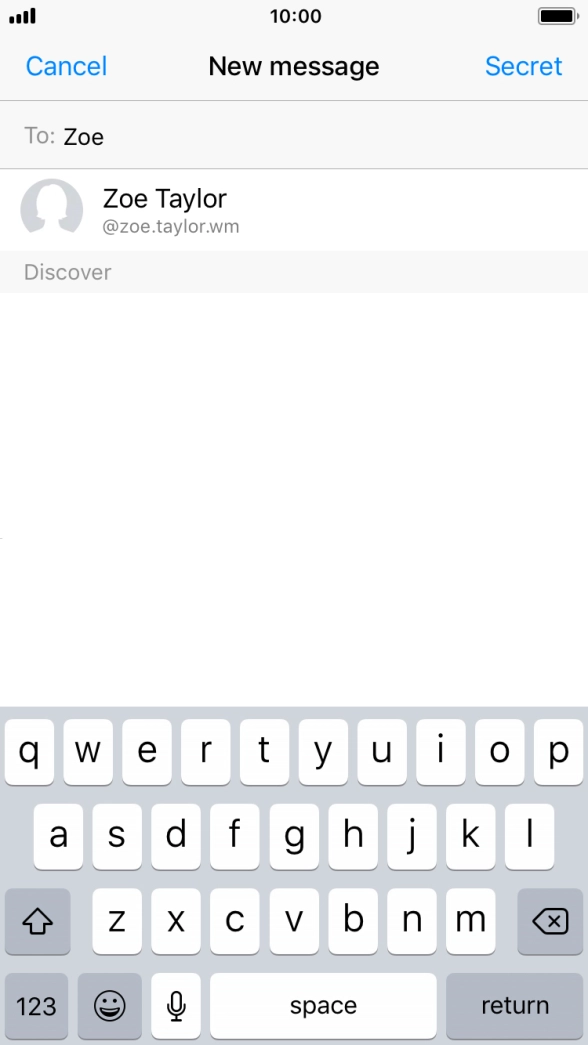 Press the required contact. Press the required contact.