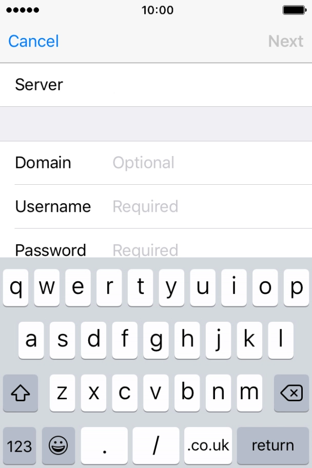 Press Domain and key in the domain. Press Domain and key in the domain.