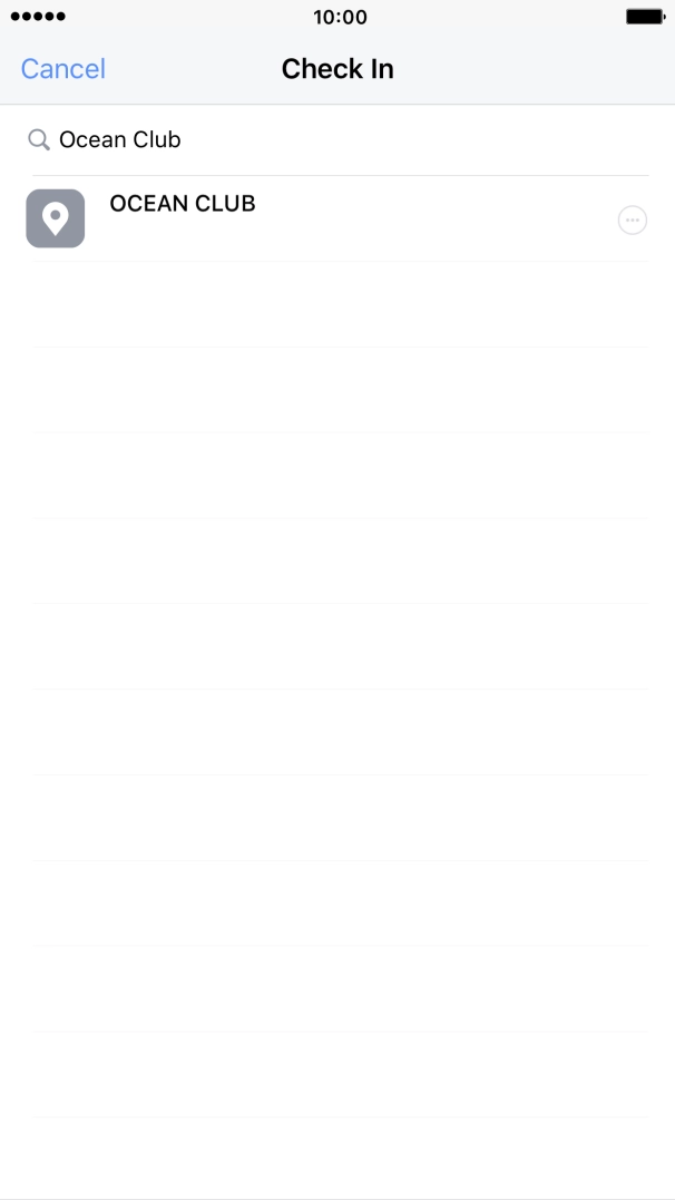 Press the required location.