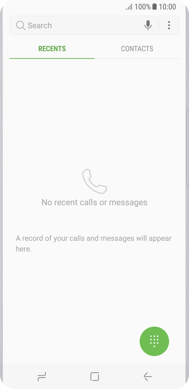 Press the keypad icon.