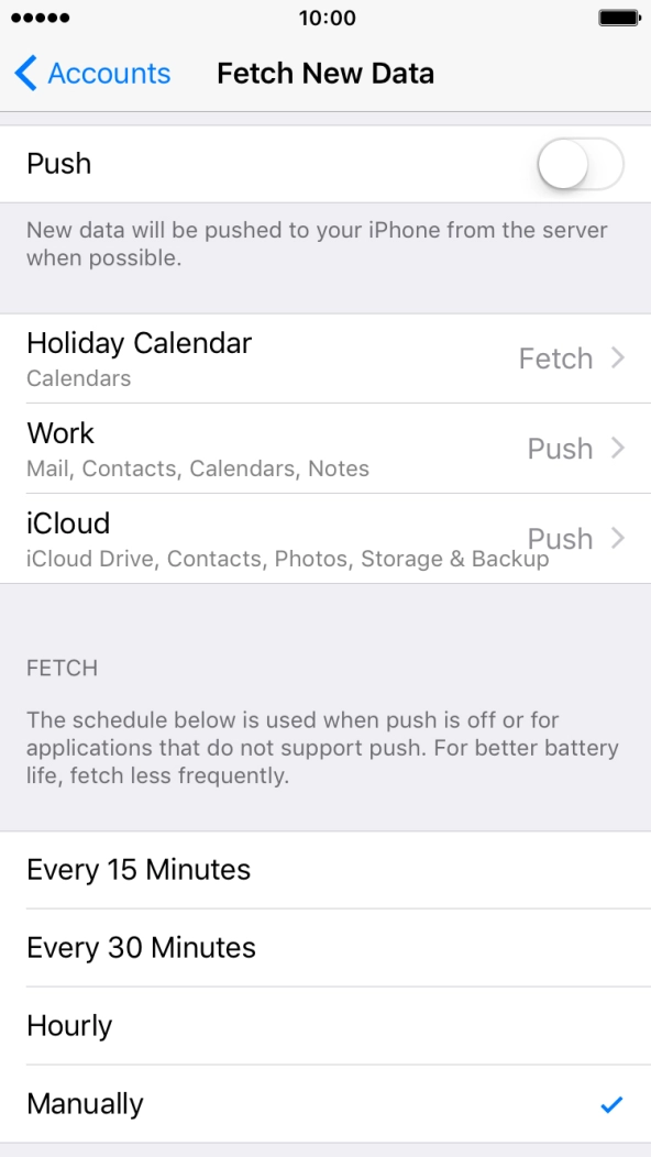 If you turn off the function, press the required setting.