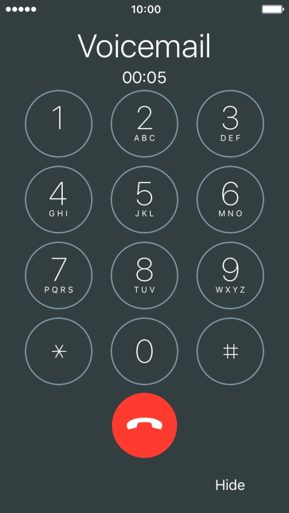 Press the end call icon to end the call.