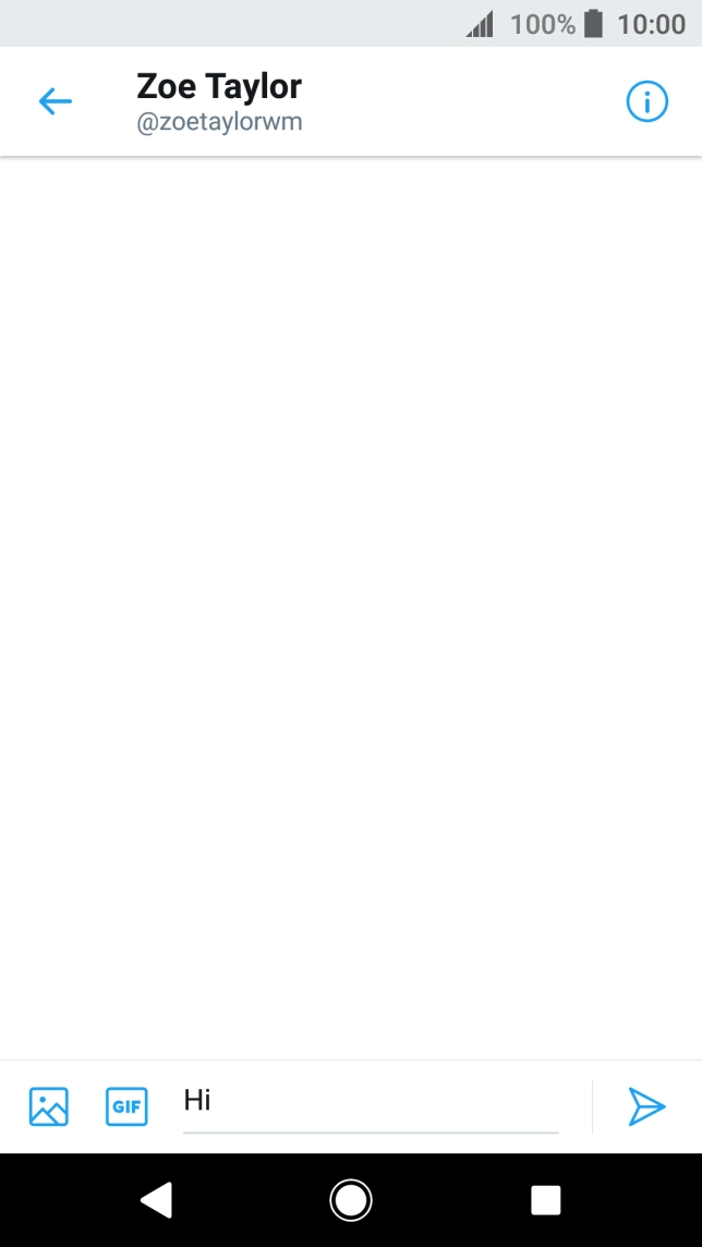 Write the required message and press the send icon.