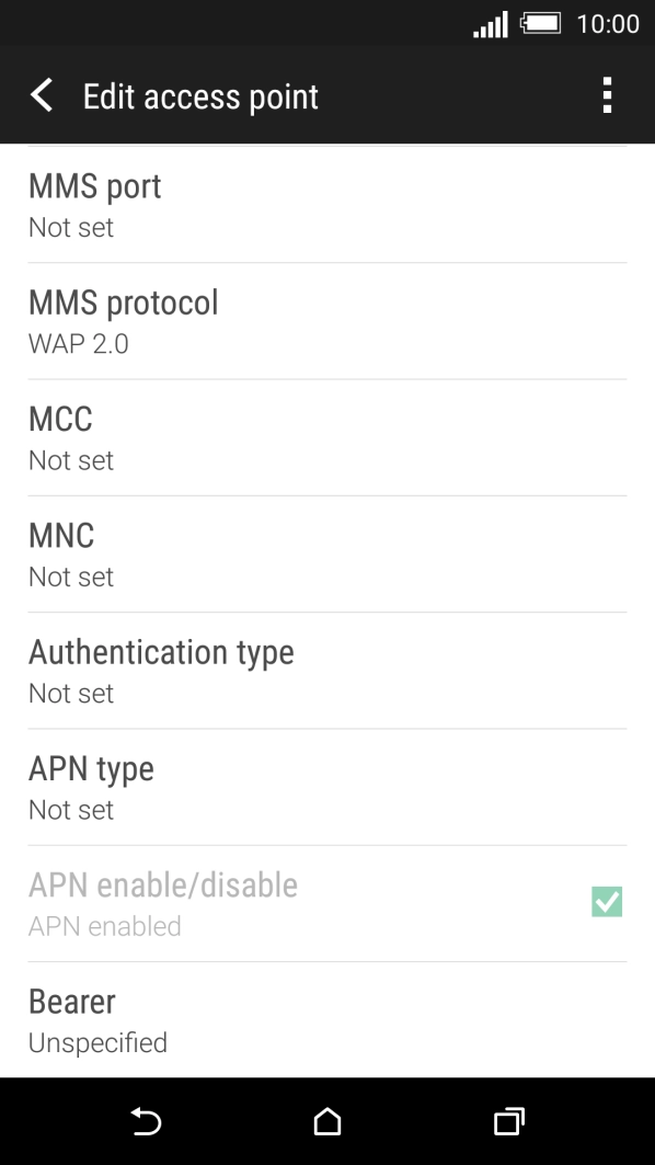 Press the menu icon.