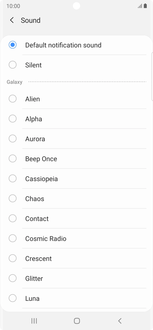 Press the different message tones to hear them.