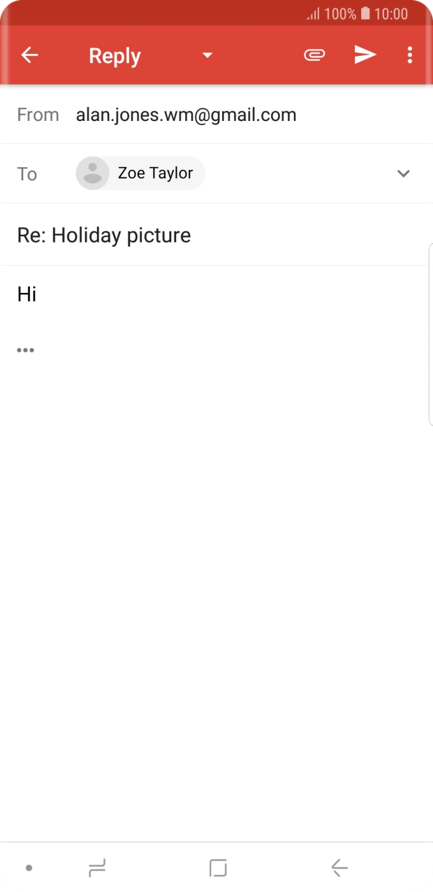 Press the send icon.