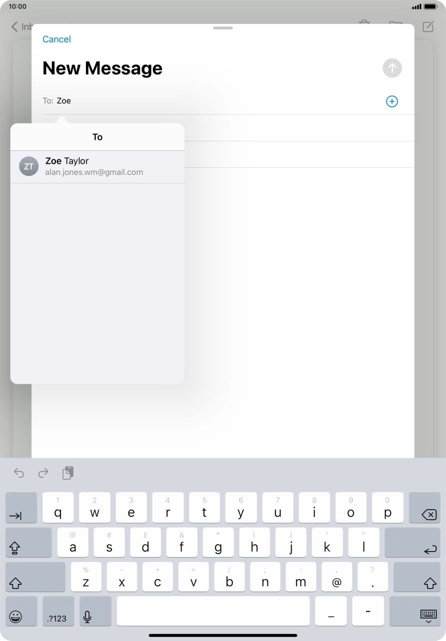 Press the required contact.