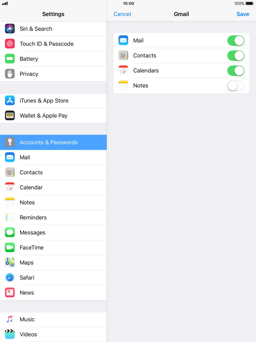 If this screen is displayed, you email account has been recognised and set up automatically. Follow the instructions on the screen to key in more information and finish setting up your tablet.