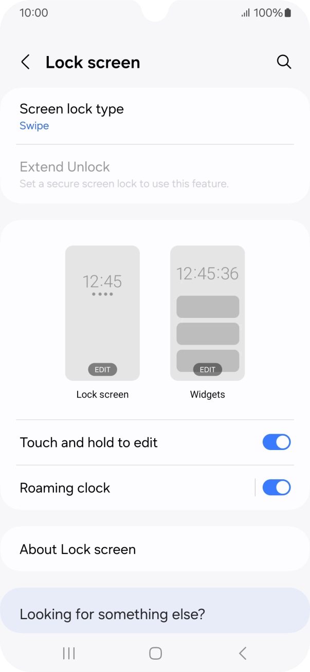 Press Screen lock type.