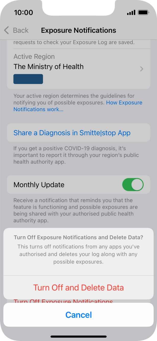 Press Turn Off and Delete Data.