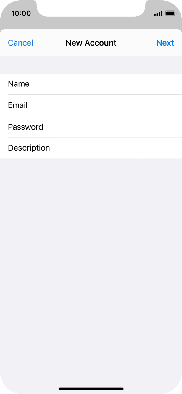 Press Description and key in the required name.