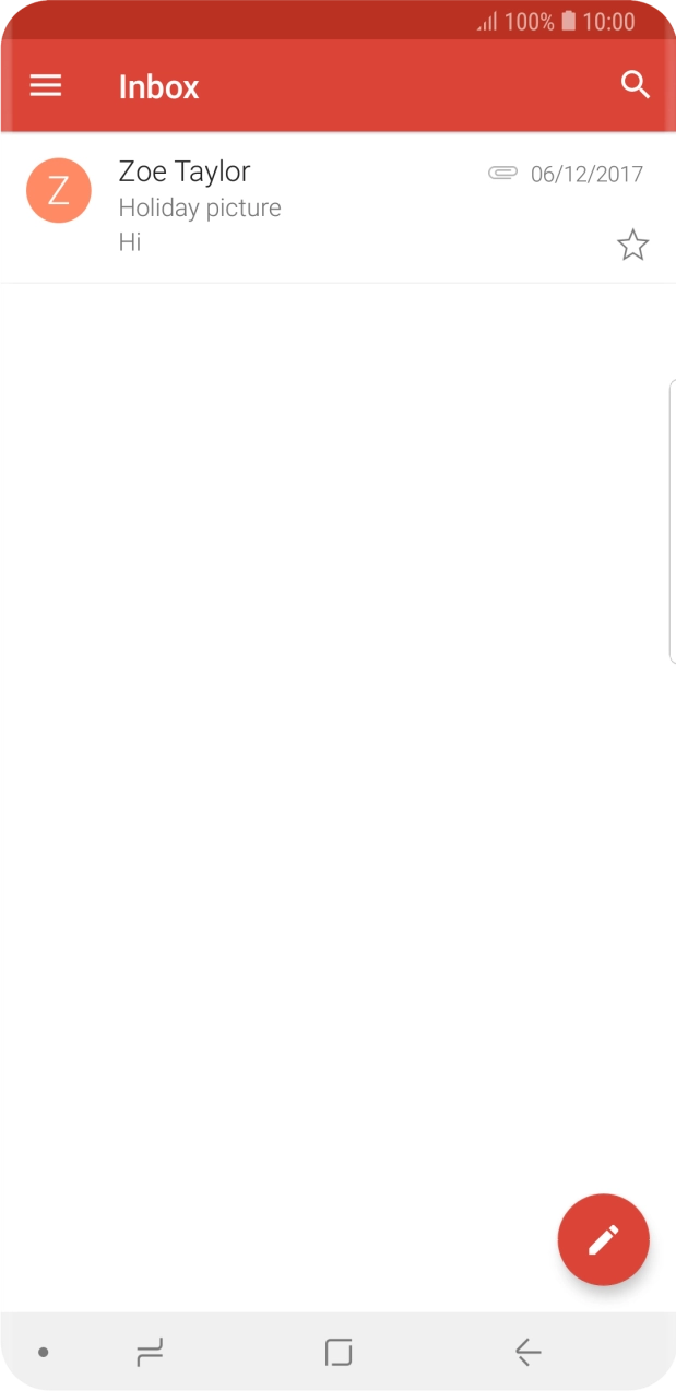 Press the new email icon.