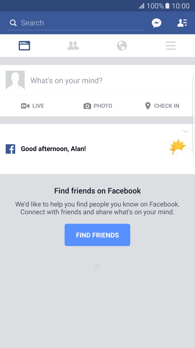 Press the text input field.