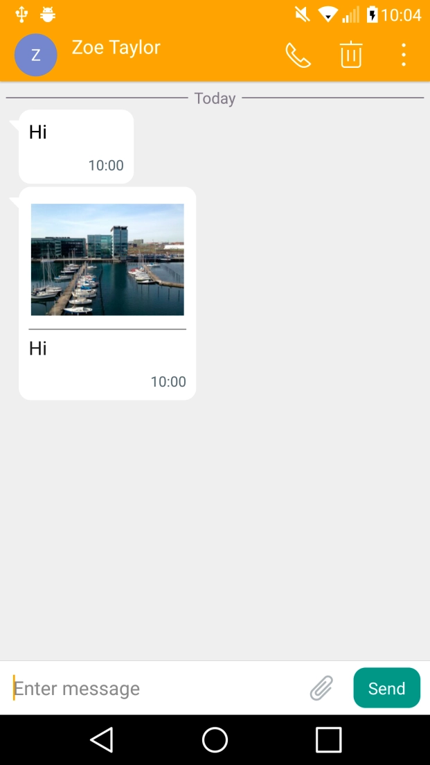 Press the text input field.