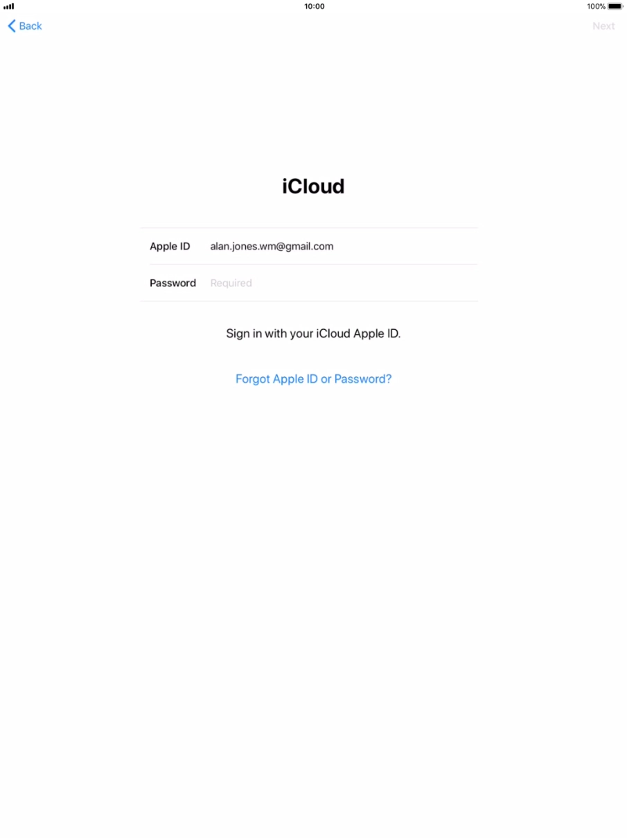 Press the field next to 