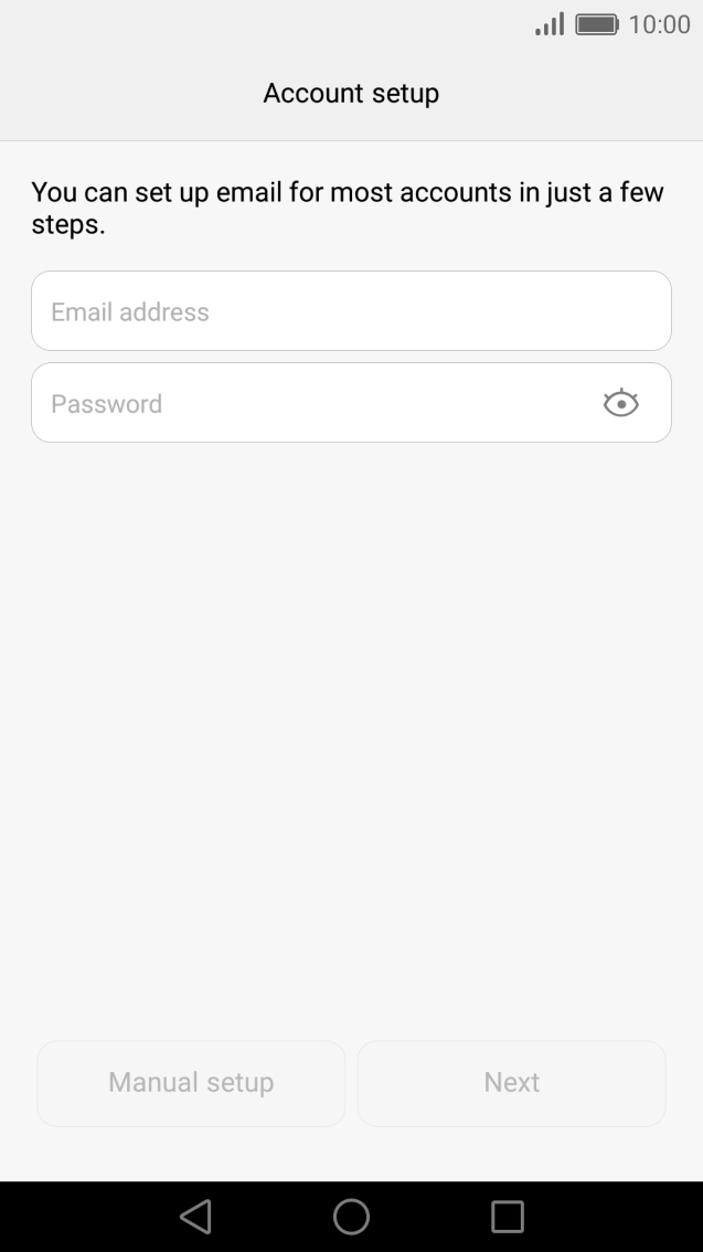 Press Email address and key in your Telstra email address. Press Email address and key in your Telstra email address.
