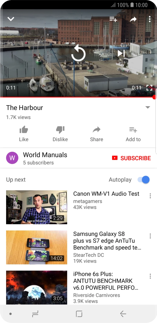 Press the Home key to return to the home screen.