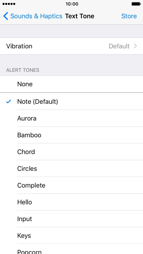 Press the different message tones to hear them.